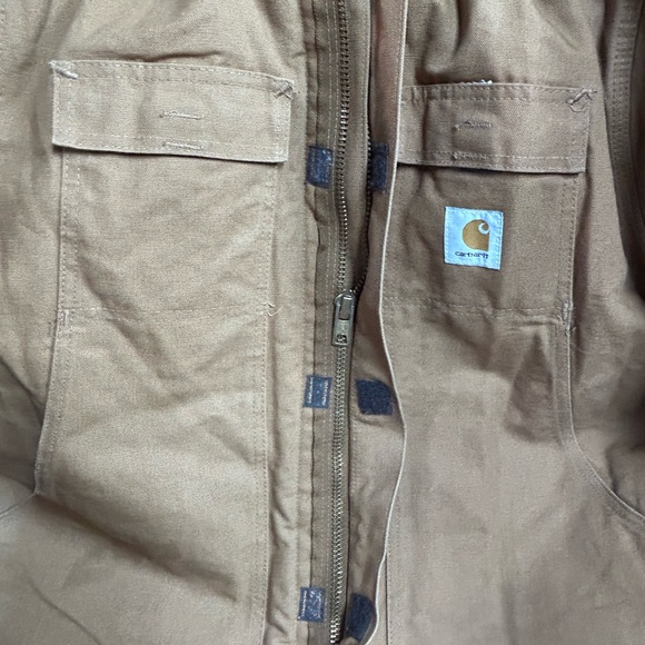 Vintage Carhartt Chore barn duck cloth coat with fur hood made in USA CQ196 - Picture 16 of 16